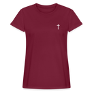 Cross Women’s Oversize T-Shirt - bordeaux