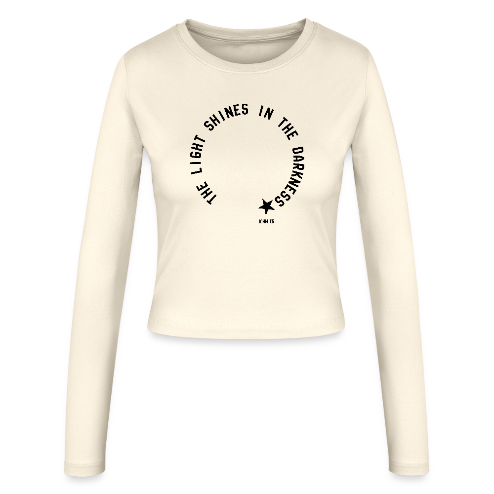 Shine Bright Women's Slim Fit Longsleeve FRONT - creme