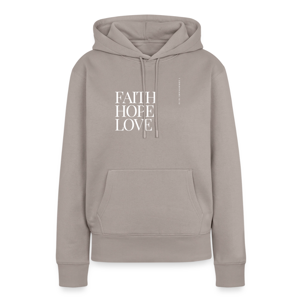 Faith Hope Love Women’s Premium Hoodie - taupe