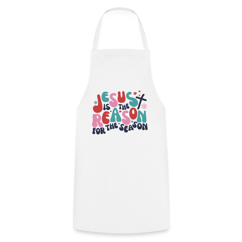 Jesus is the Reason Cooking Apron - white