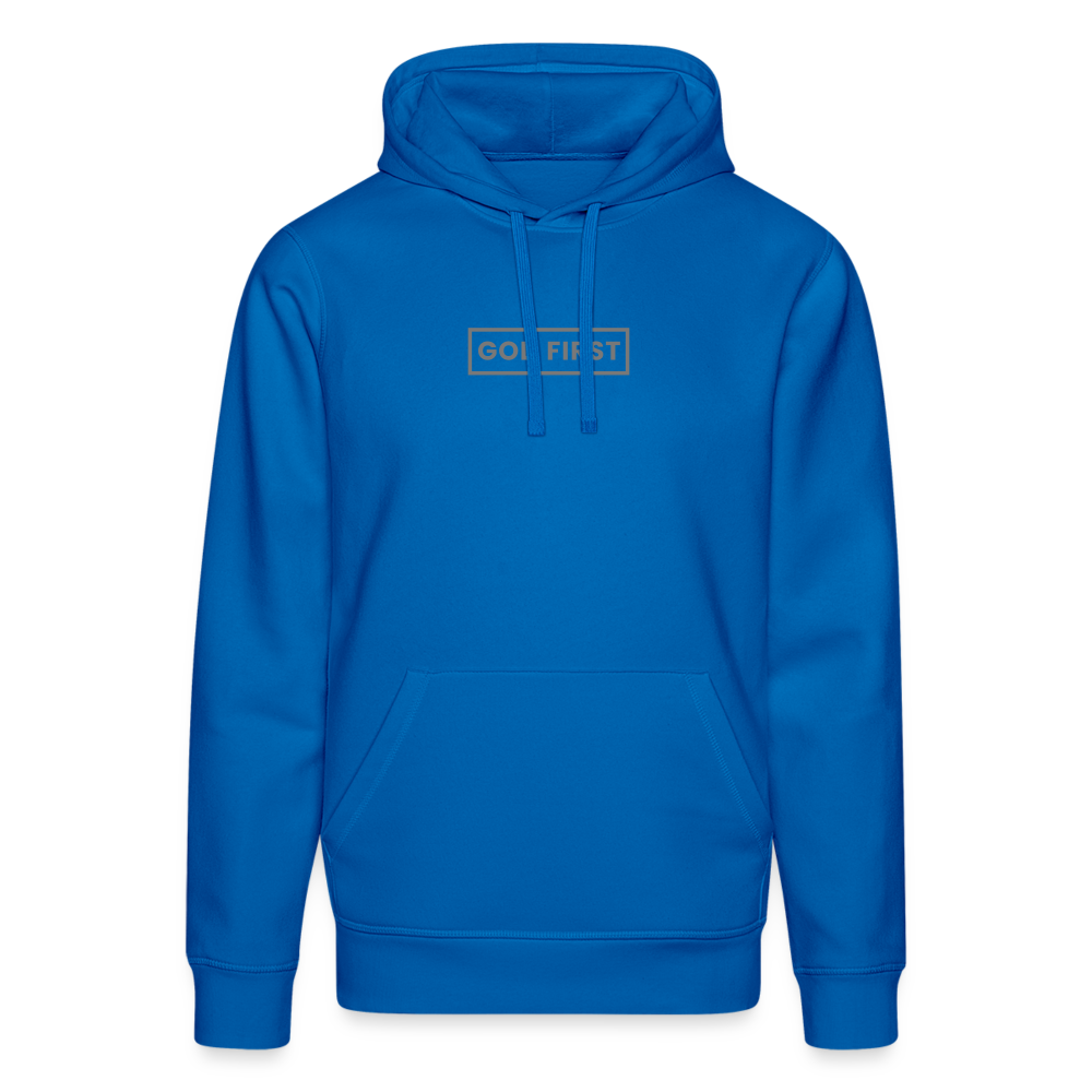 God First Unisex Organic Hoodie - royal blue