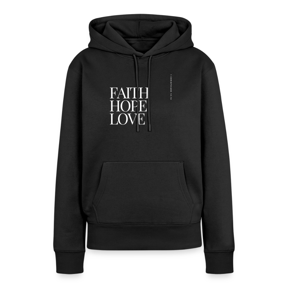 Faith Hope Love Women’s Premium Hoodie - black
