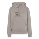 Faith Hope Love Women’s Premium Hoodie - taupe