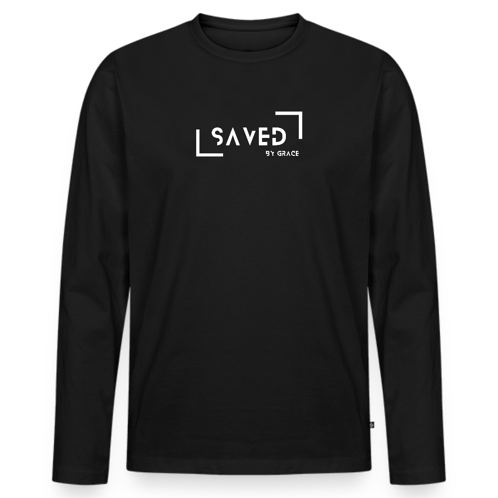 Saved by grace Men's Premium Longsleeve Shirt - black