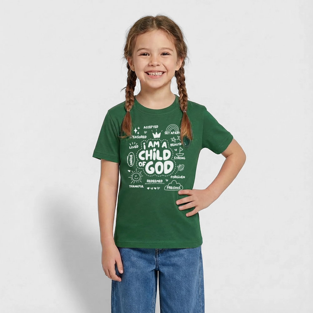 Child of God Kids T-Shirt - bottle green