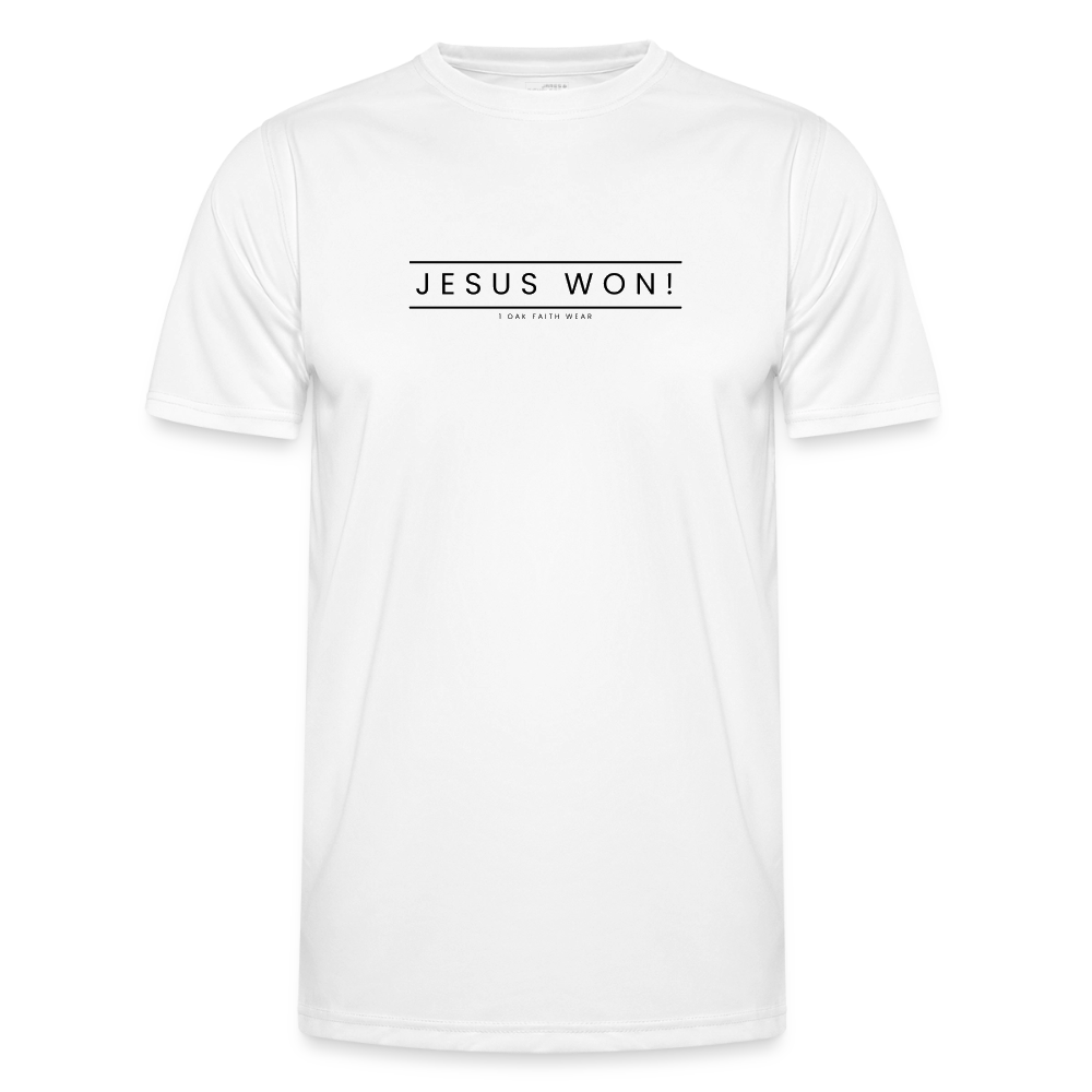 Jesus won! Men's Functional T-Shirt - white