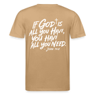 God is enough Unisex Organic T-Shirt - caramel 