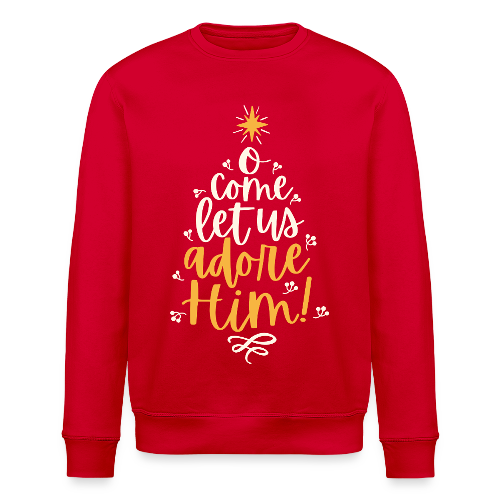 Christmas Unisex Organic Sweatshirt - red