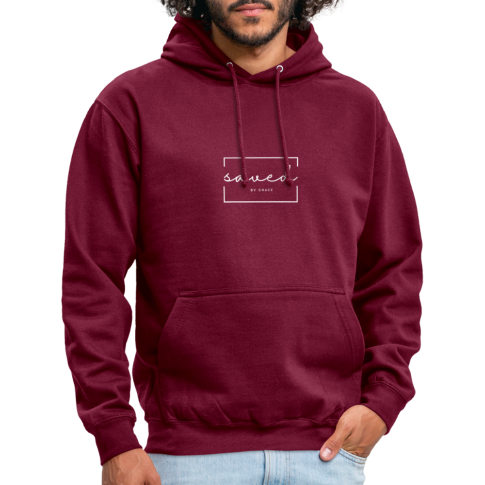 Saved by grace Unisex Hoodie - bordeaux