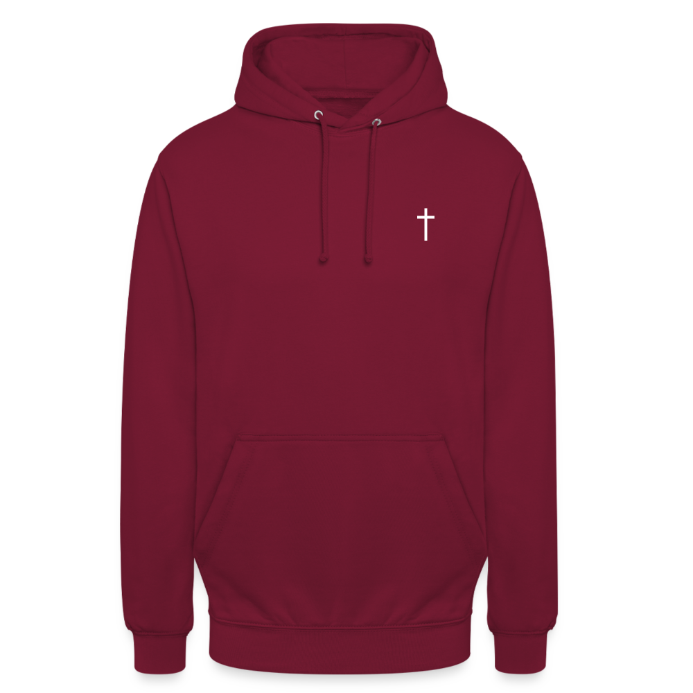 Cross Unisex Hoodie - bordeaux