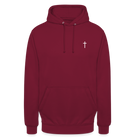 Cross Unisex Hoodie - bordeaux