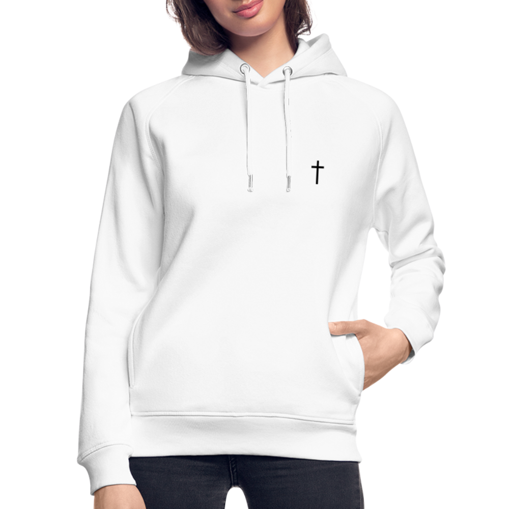 Cross/ 1 of a kind Unisex Hoodie - white