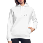 Cross/ 1 of a kind Unisex Hoodie - white