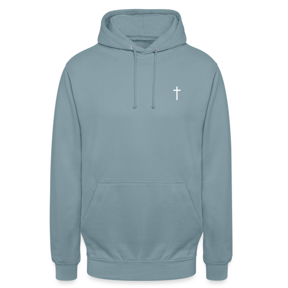 Cross Unisex Hoodie - stonewash blue