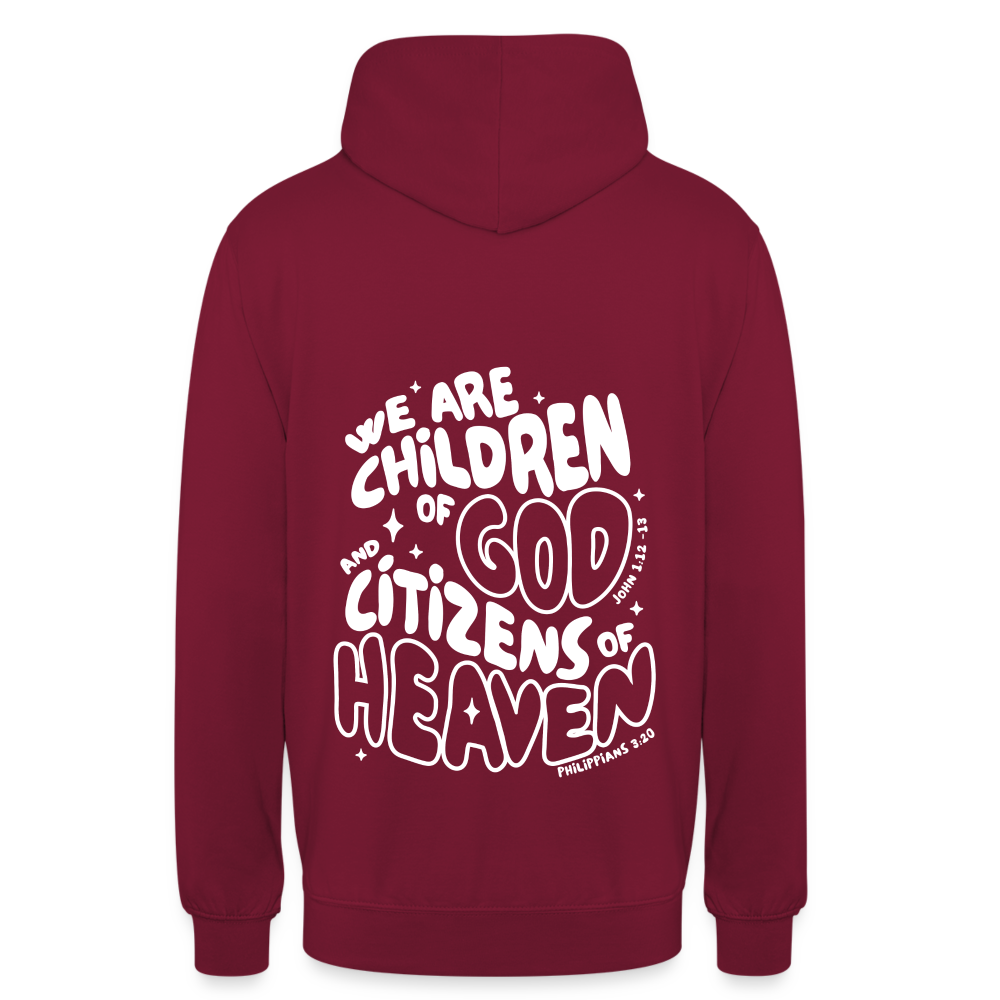 Children of God Unisex Hoodie - bordeaux