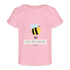 Bee Strong & Courageous Organic Baby T-Shirt - light pink