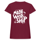 Made to Worship Women’s Oversize T-Shirt - bordeaux