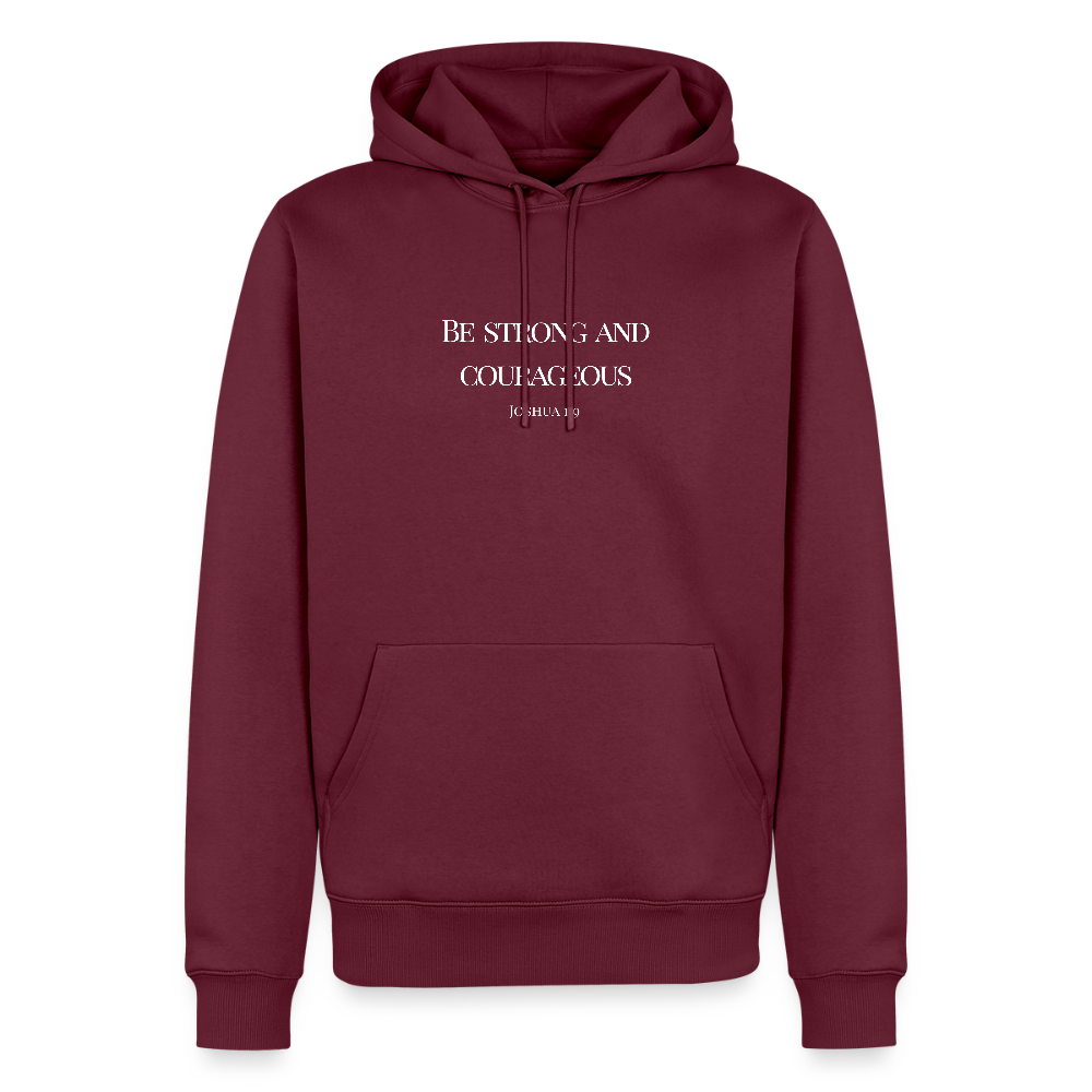 STRONG & COURAGEOUS Men’s Premium Hoodie - burgundy