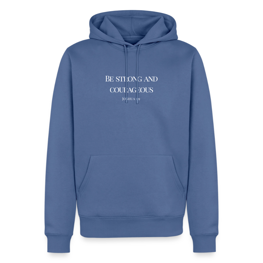STRONG & COURAGEOUS Men’s Premium Hoodie - stone blue