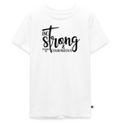 Be strong & courageous Teenager Premium T-Shirt - white