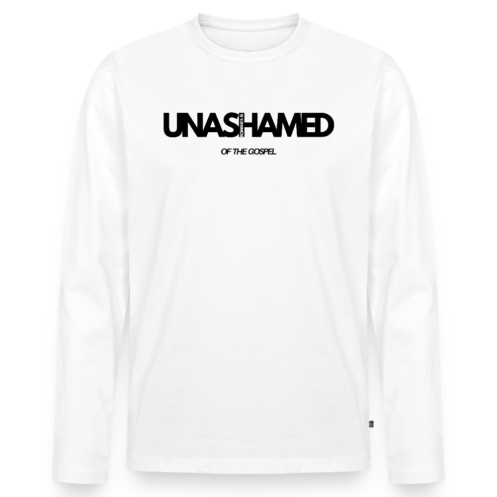Unashamed Men's Premium Longsleeve Shirt - white