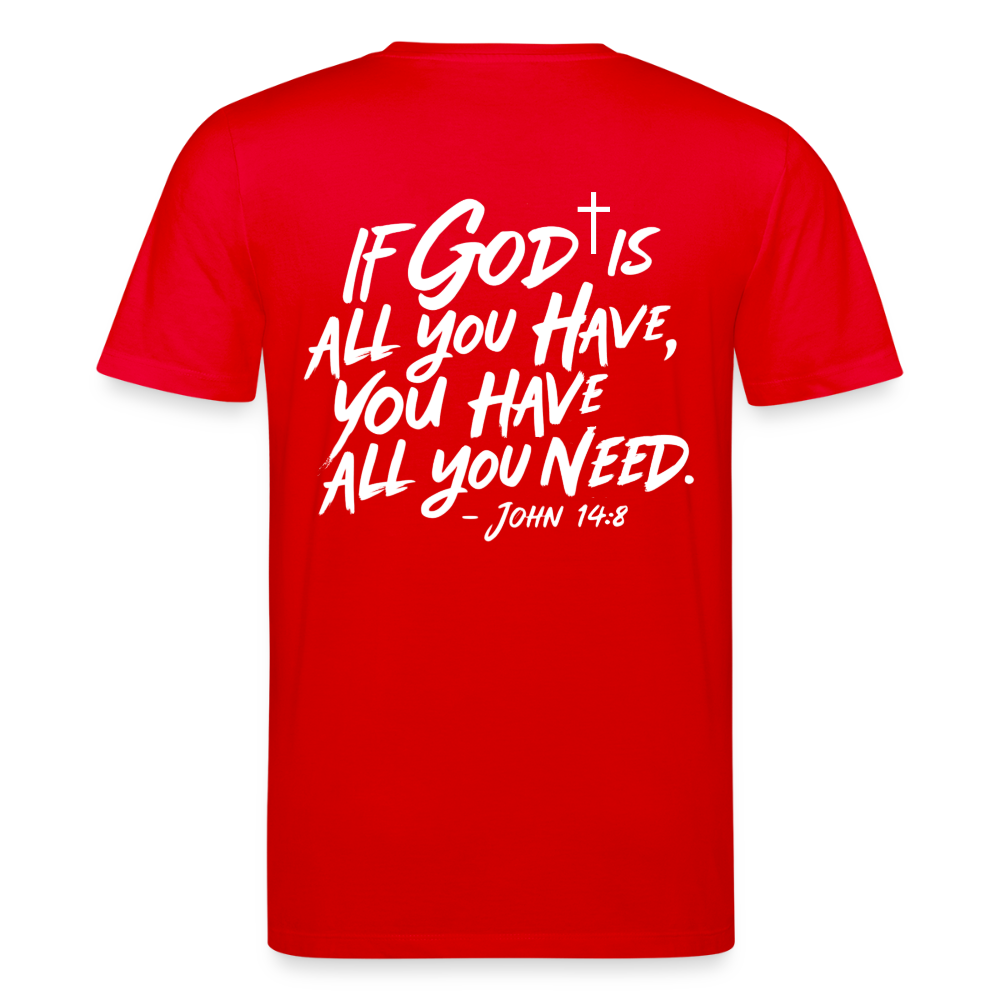 God is enough Unisex Organic T-Shirt - red
