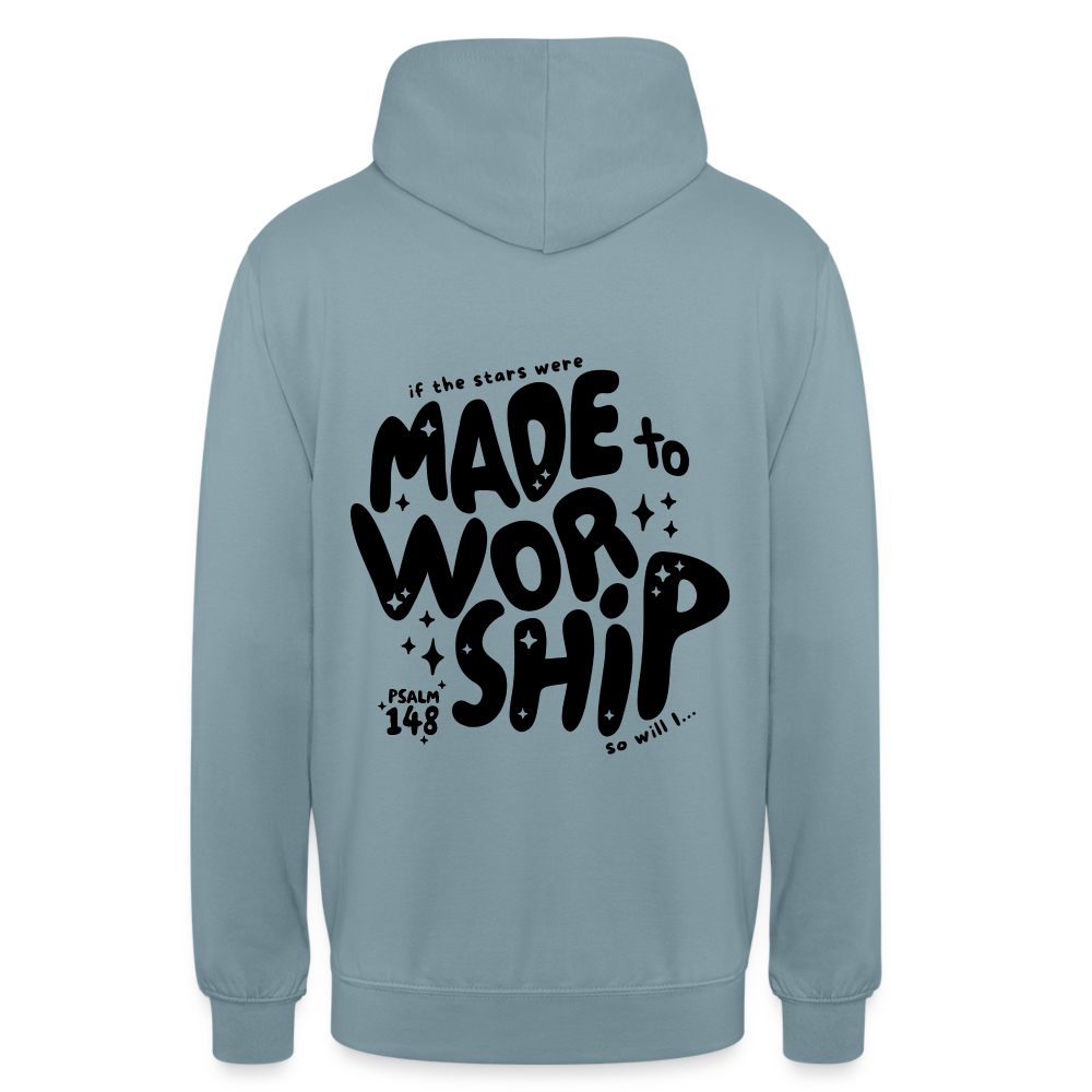 Made to Worship Unisex Hoodie - stonewash blue