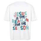 Jesus is the Reason unisex oversize organic T-shirt - white