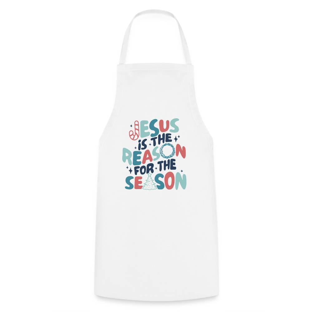 Jesus is the Reason Cooking Apron - white