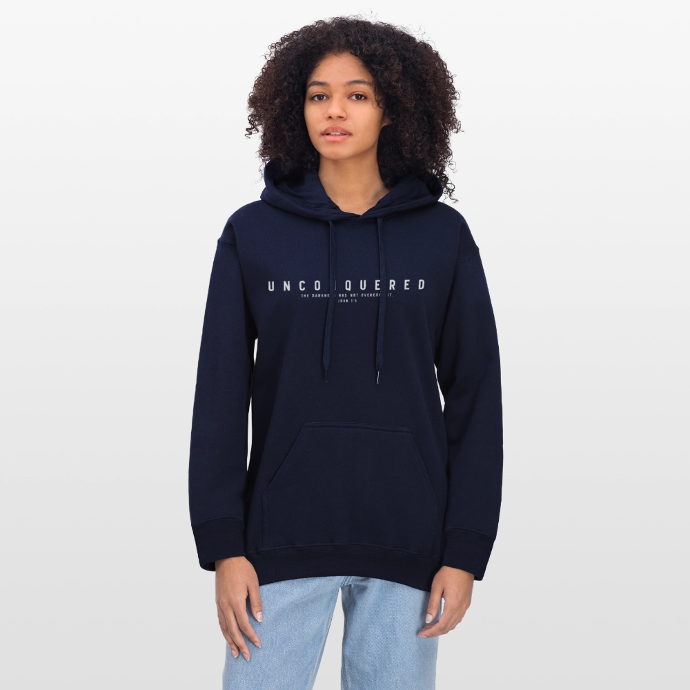 Unconquered Unisex Softstyle® Midweight Hoodie - navy