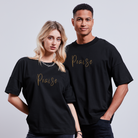 Praise unisex oversize organic T-shirt - black