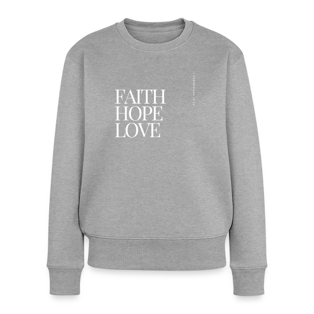 Faith hope love Women's Premium Sweatshirt - heather grey