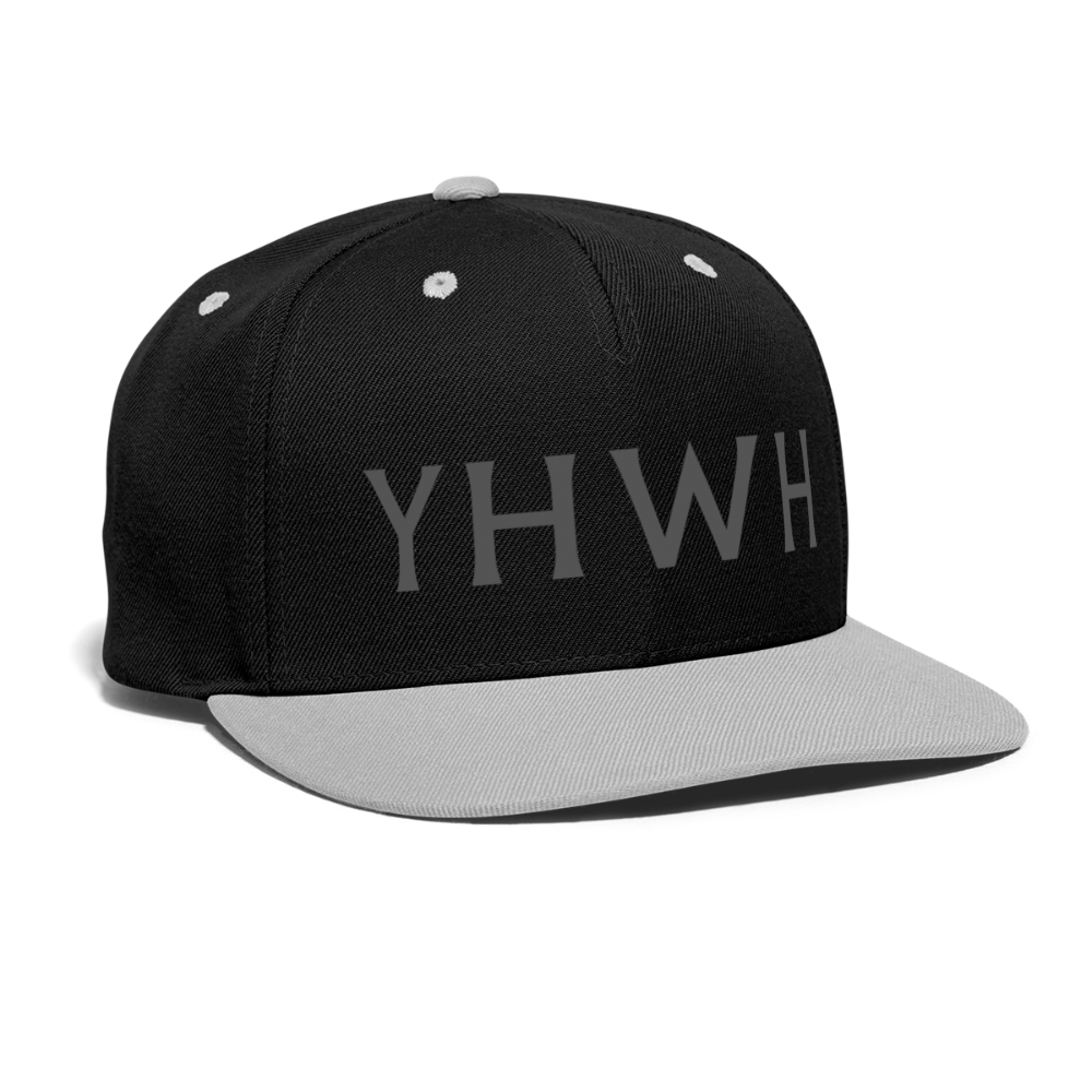 YHWH Snapback Cap - black/grey