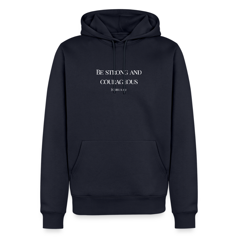 STRONG & COURAGEOUS Men’s Premium Hoodie - navy