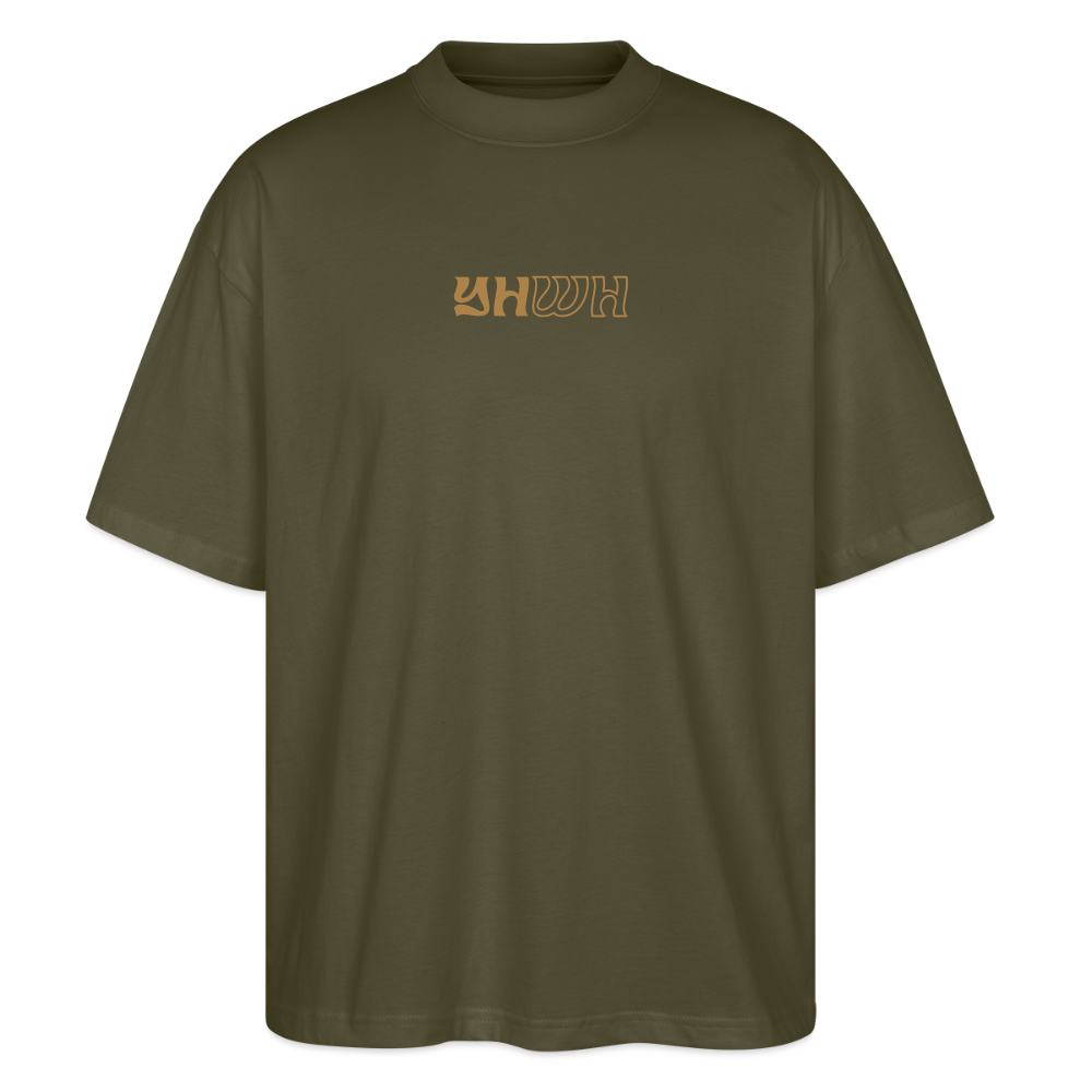 Yaweh Oversize Unisex Organic T-shirt - khaki