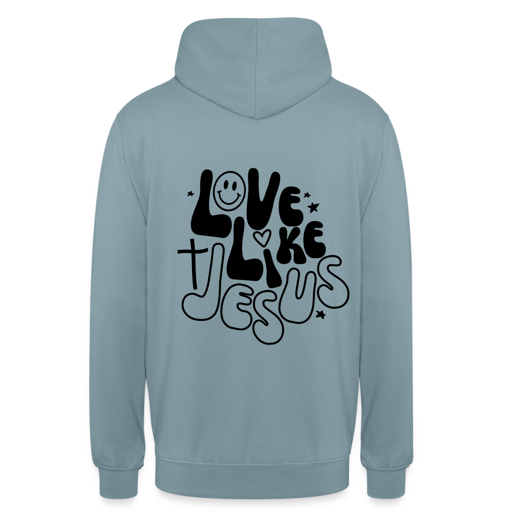 Love like Jesus Unisex Hoodie - stonewash blue