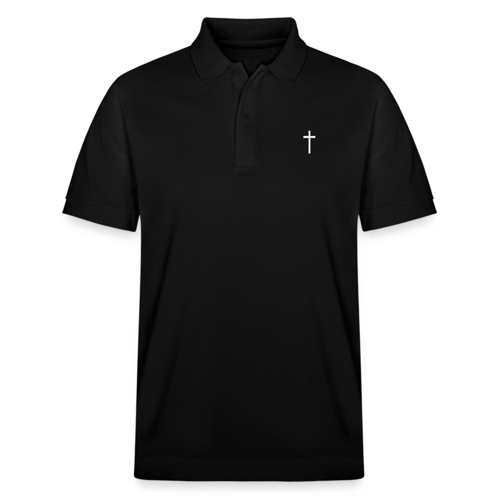 Cross Organic Unisex Polo Shirt - black