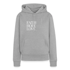 Faith Hope Love Women’s Premium Hoodie - heather grey