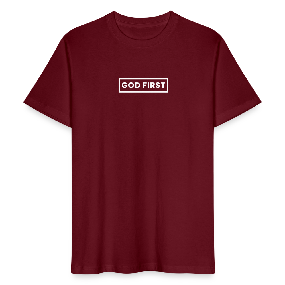 God First Unisex T-Shirt - burgundy