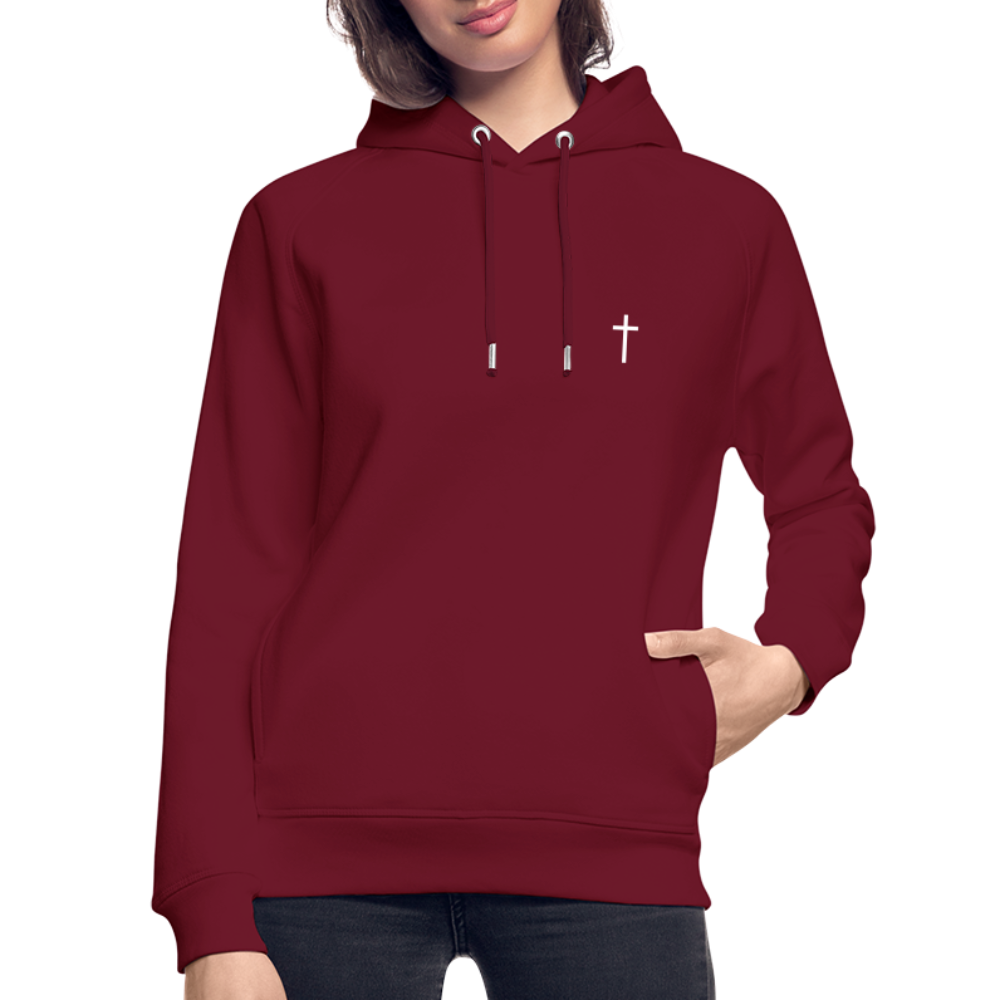 Cross Unisex Organic Hoodie - burgundy