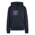 Faith Hope Love Women’s Premium Hoodie - navy