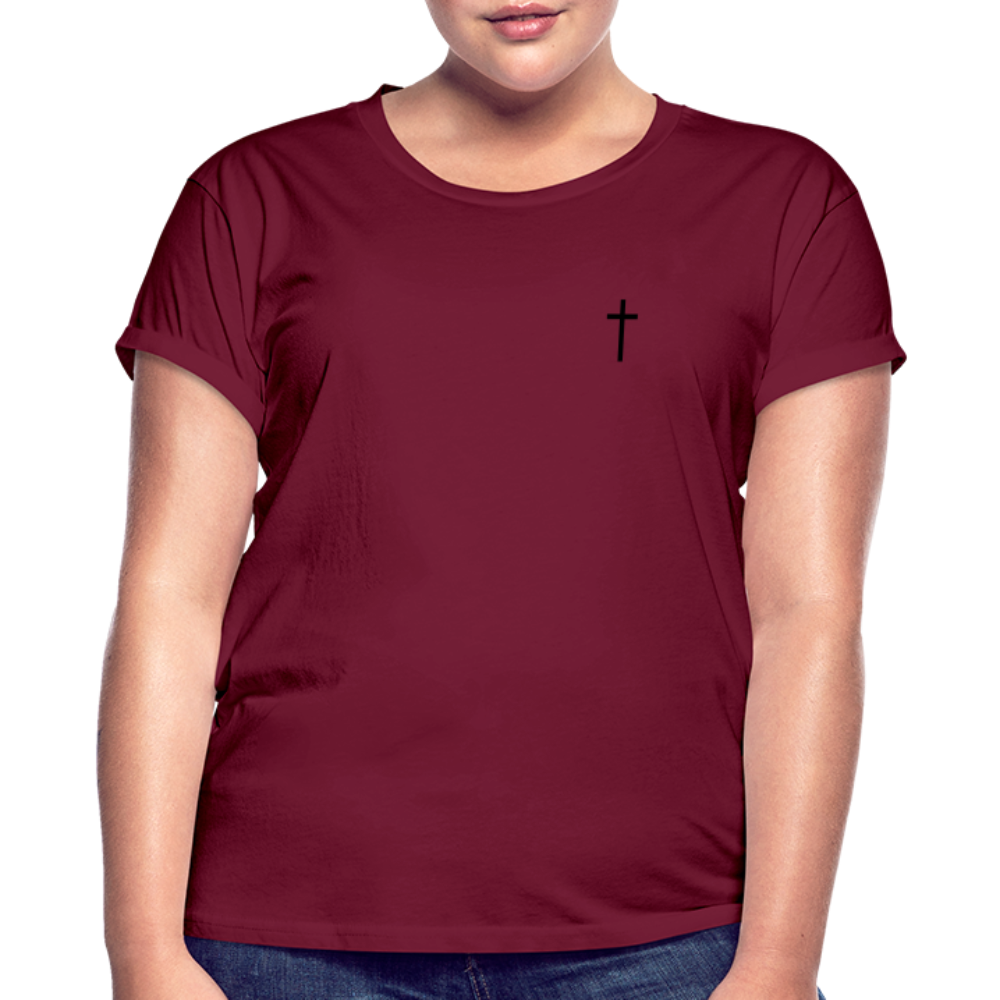 Cross Women’s Oversize T-Shirt - bordeaux