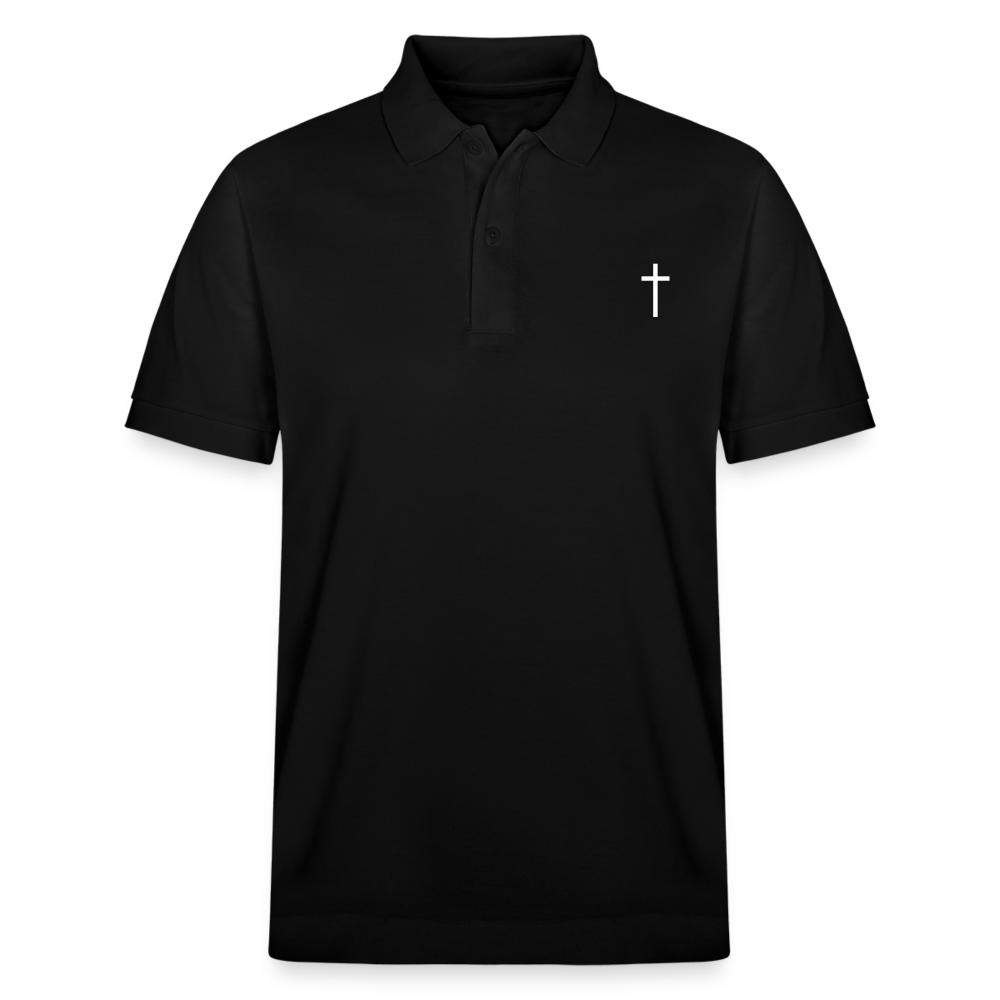 Cross Organic Unisex Polo Shirt - black