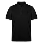 Cross Organic Unisex Polo Shirt - black