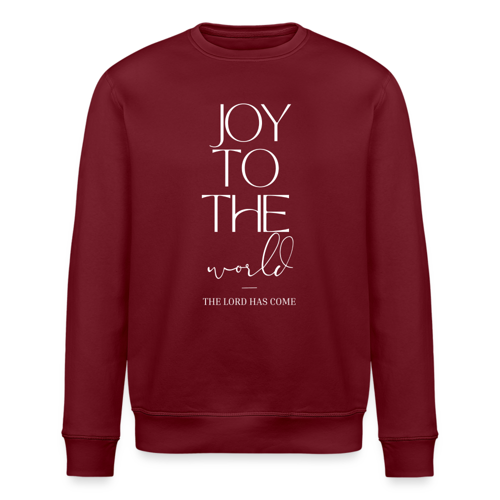 Joy to the world Unisex Organic Sweatshirt - burgundy