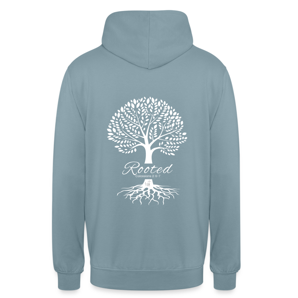 Rooted Unisex Hoodie - stonewash blue