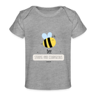 Bee Strong & Courageous Organic Baby T-Shirt - heather grey