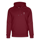 Cross/1 of a kind Unisex Organic Hoodie - burgundy