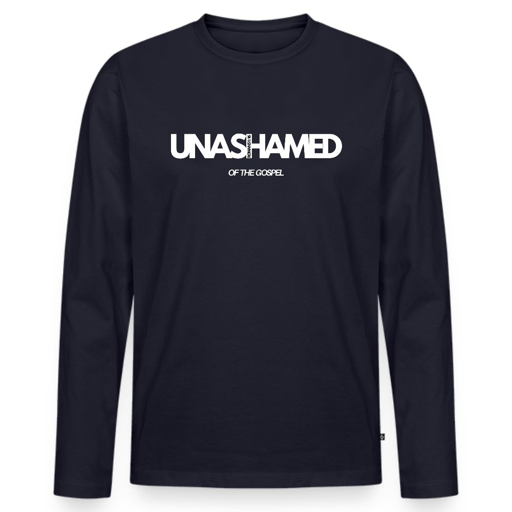 Unashamed Men's Premium Longsleeve Shirt - navy