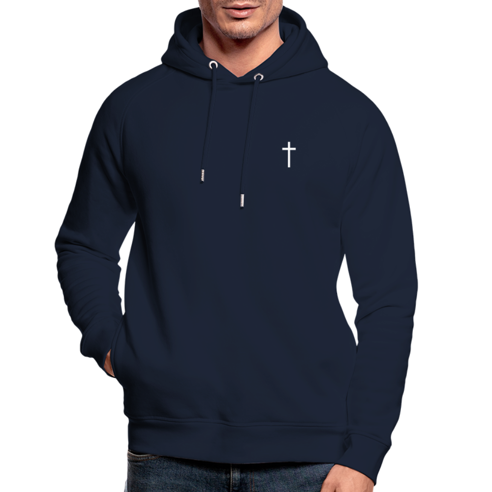 Cross/1 of a kind Unisex Organic Hoodie - navy